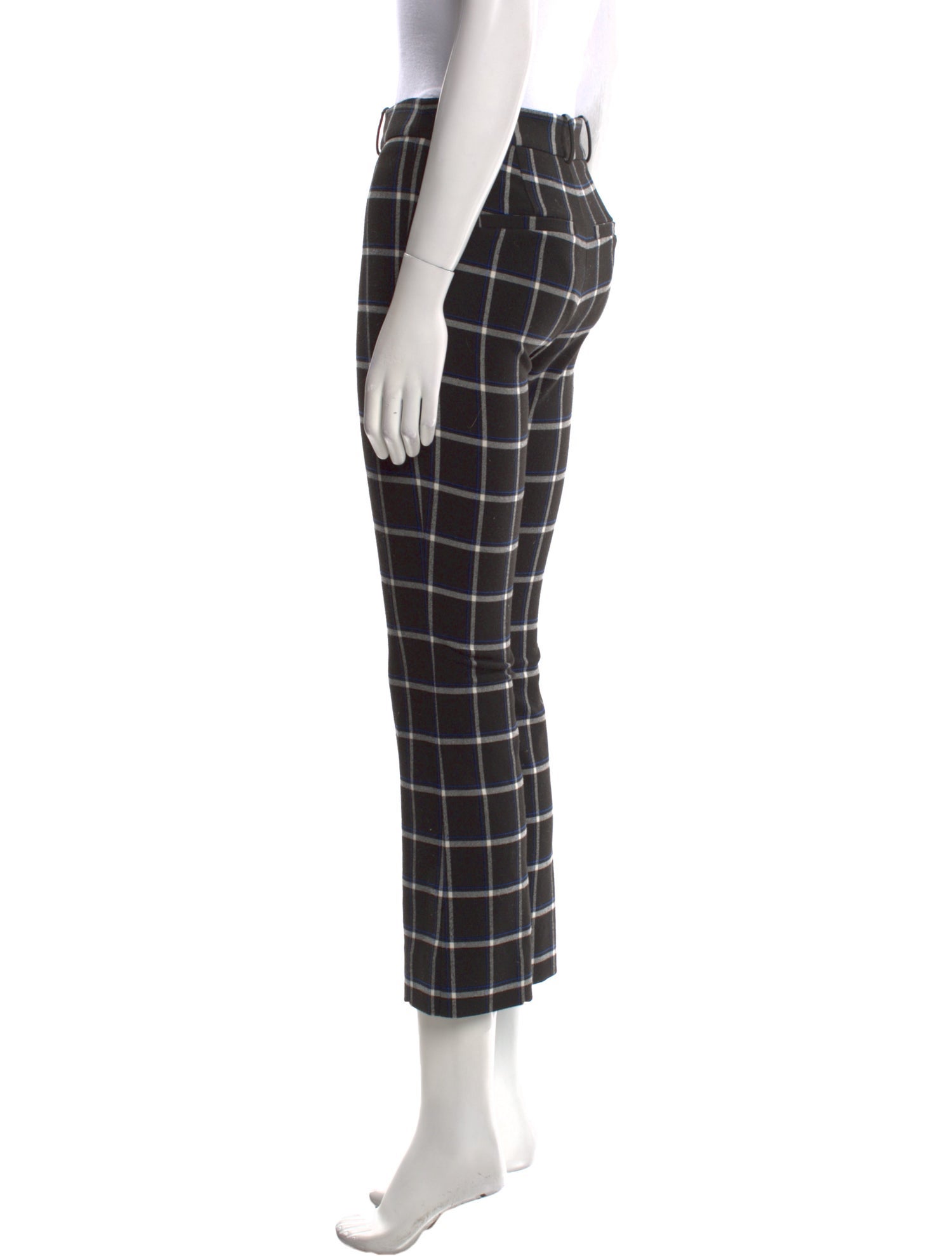Derek Lam 10 Crosby Plaid Print Straight Leg Pants