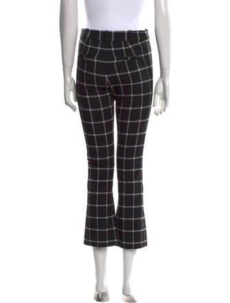 Derek Lam 10 Crosby Plaid Print Straight Leg Pants