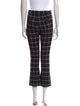 Derek Lam 10 Crosby Plaid Print Straight Leg Pants