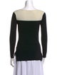 Derek Lam 10 Crosby Colorblock Pattern Bateau Neckline Top