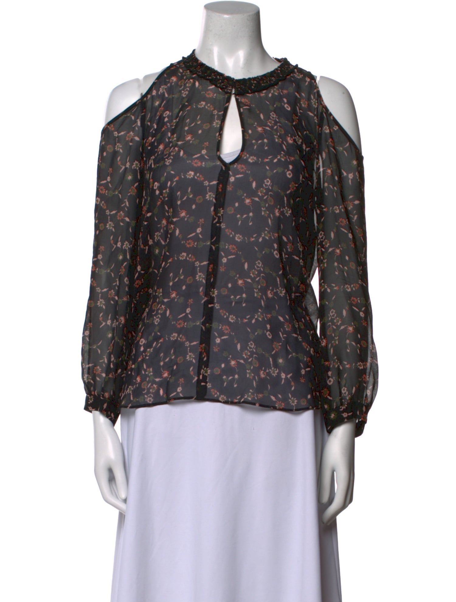 Derek Lam 10 Crosby Silk Floral Print Blouse