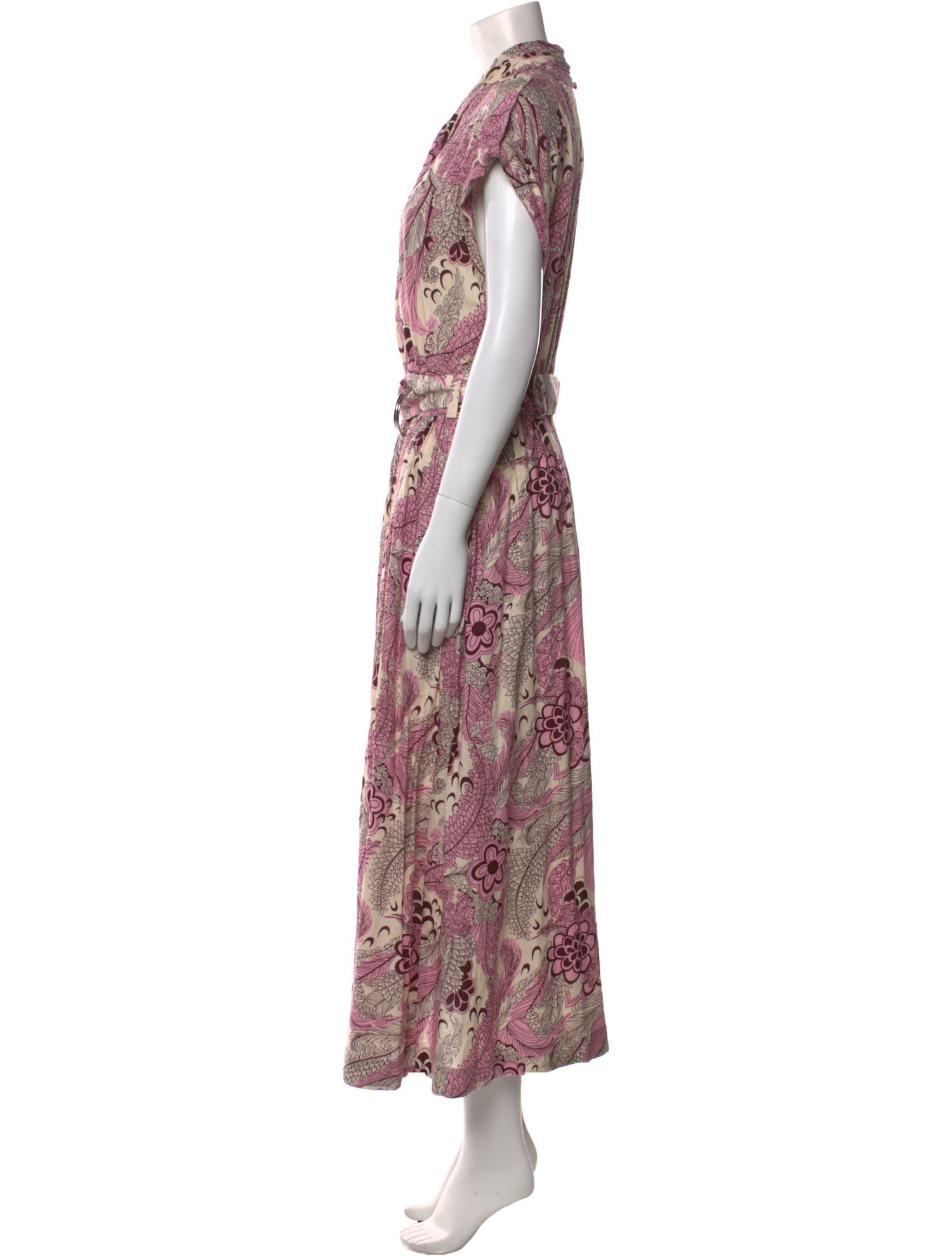 Derek Lam 10 Crosby Paisley Print Midi Length Dress