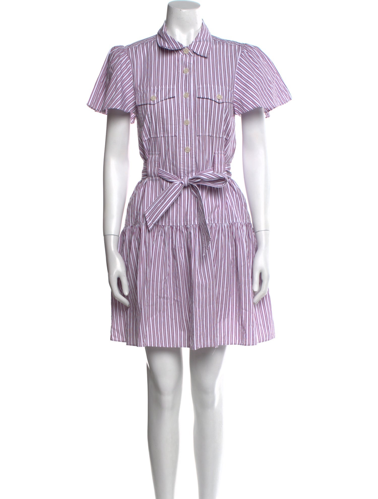 Derek Lam 10 Crosby Striped Knee-Length Dress