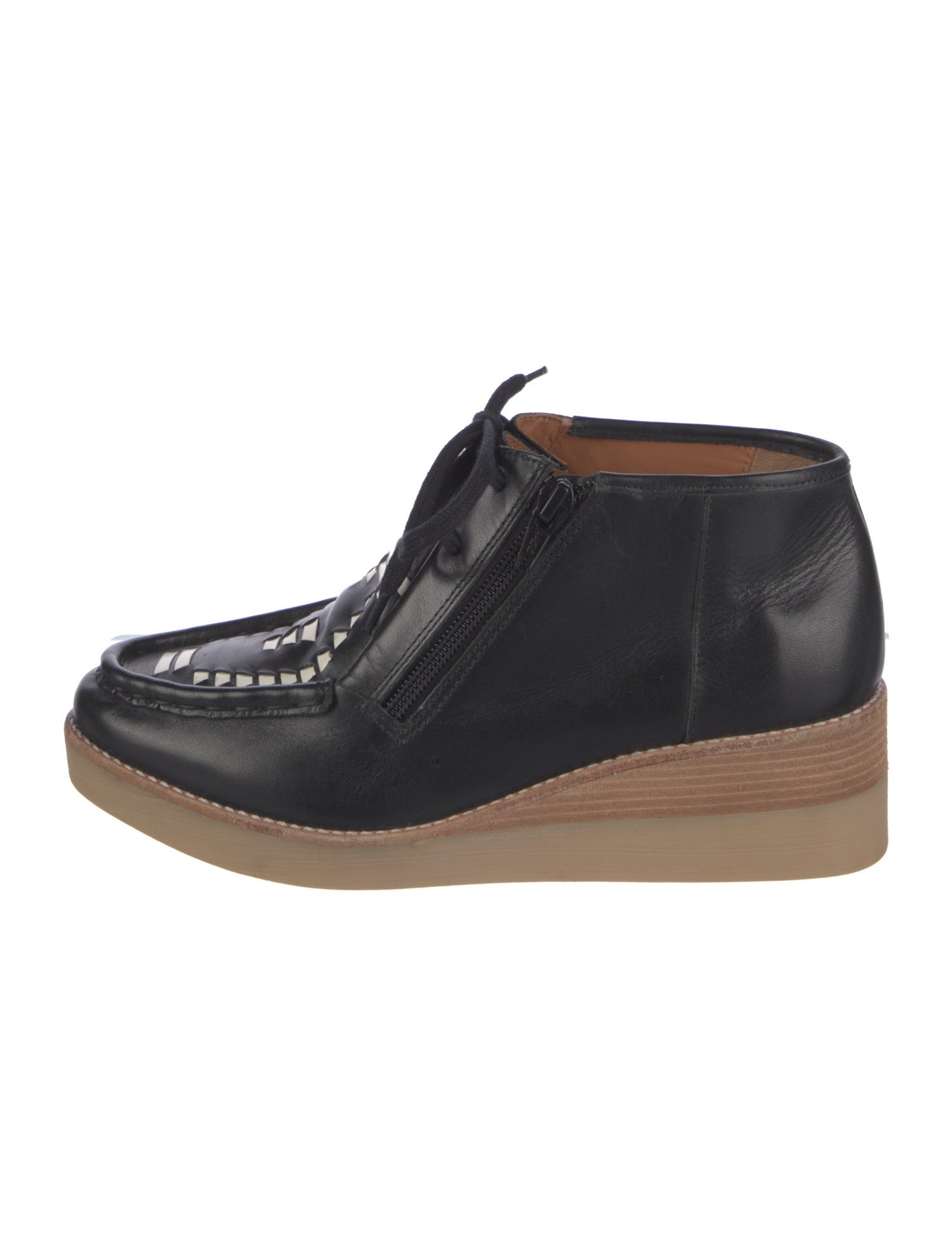 Derek Lam 10 Crosby Leather Wedge Sneakers