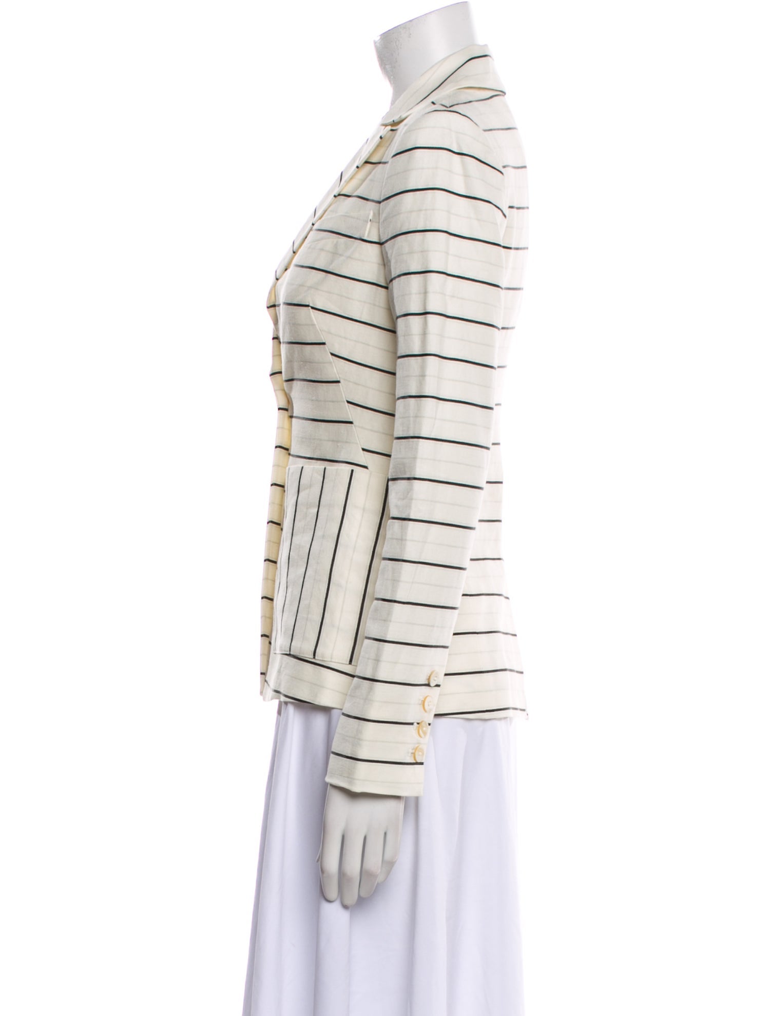 Derek Lam 10 Crosby Linen Striped Blazer