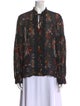 Derek Lam 10 Crosby Silk Floral Print Blouse