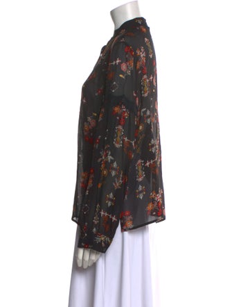 Derek Lam 10 Crosby Silk Floral Print Blouse