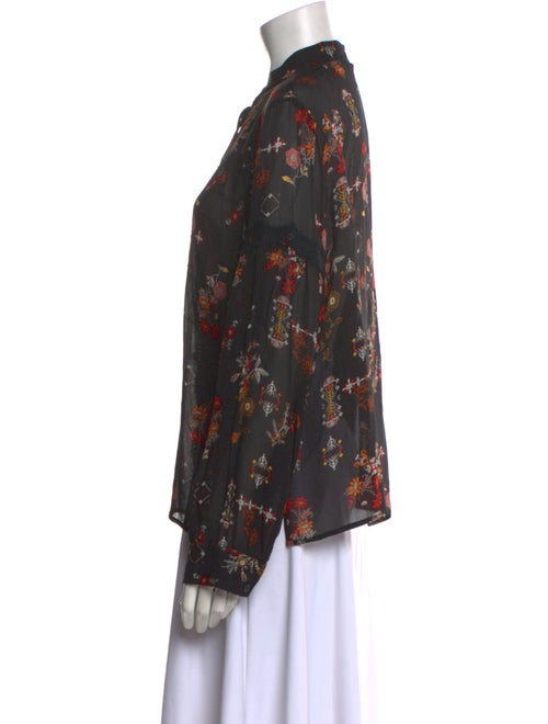 Derek Lam 10 Crosby Silk Floral Print Blouse