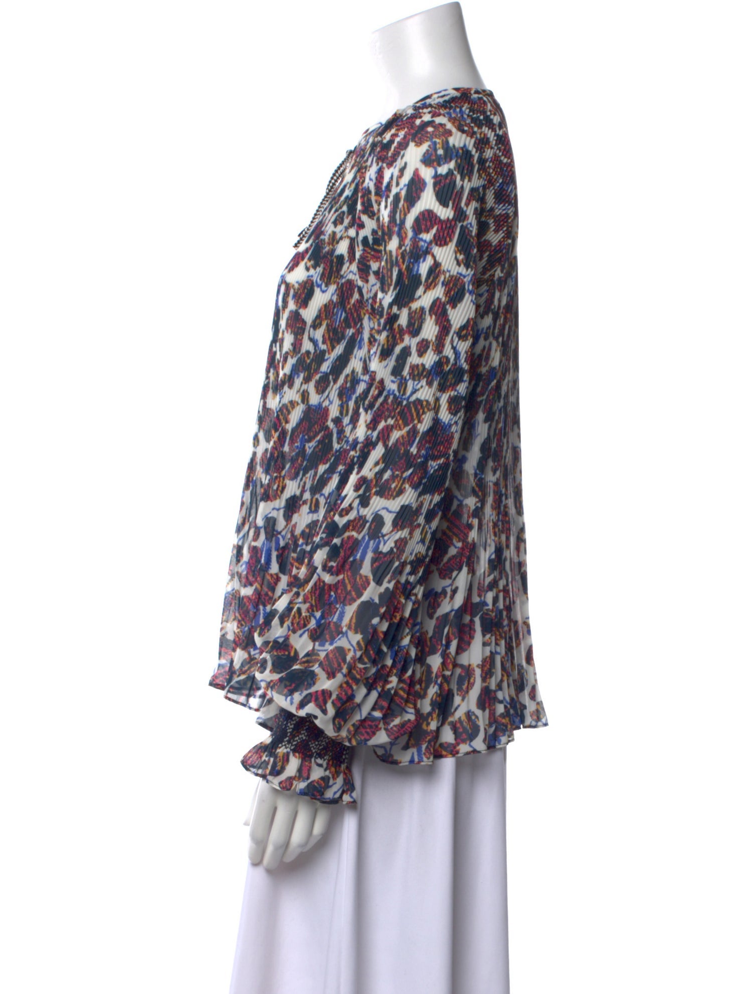 Derek Lam 10 Crosby Printed V-Neck Blouse