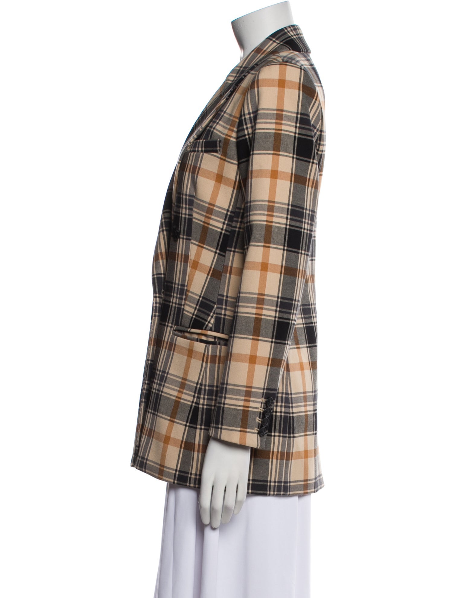 Derek Lam 10 Crosby Plaid Print Blazer
