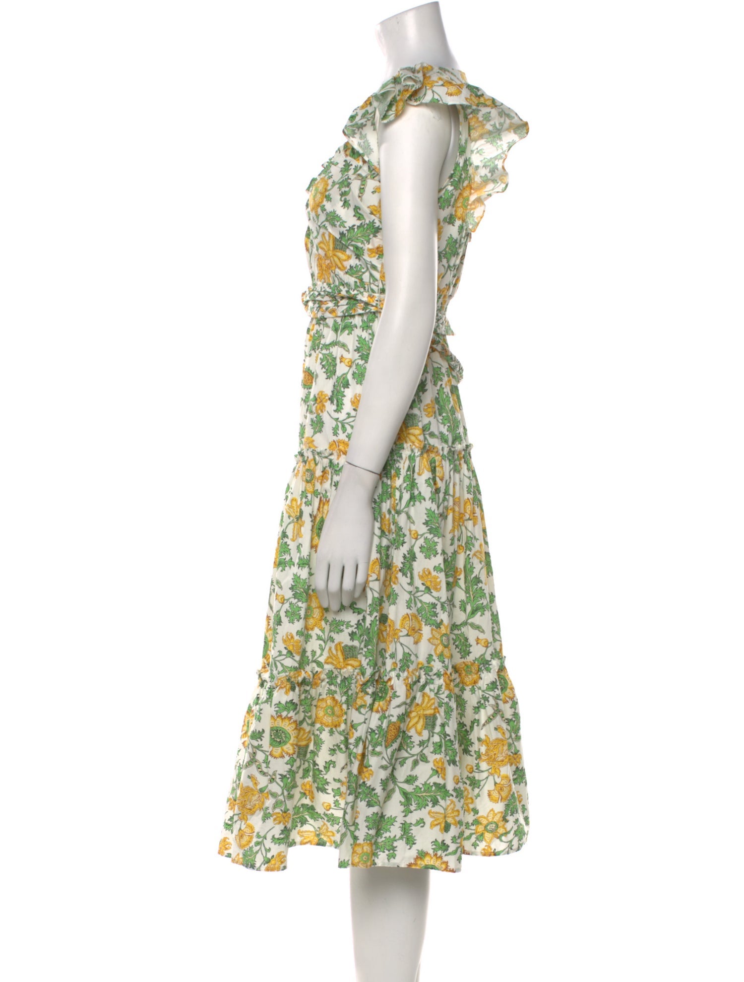 Derek Lam 10 Crosby Floral Print Midi Length Dress