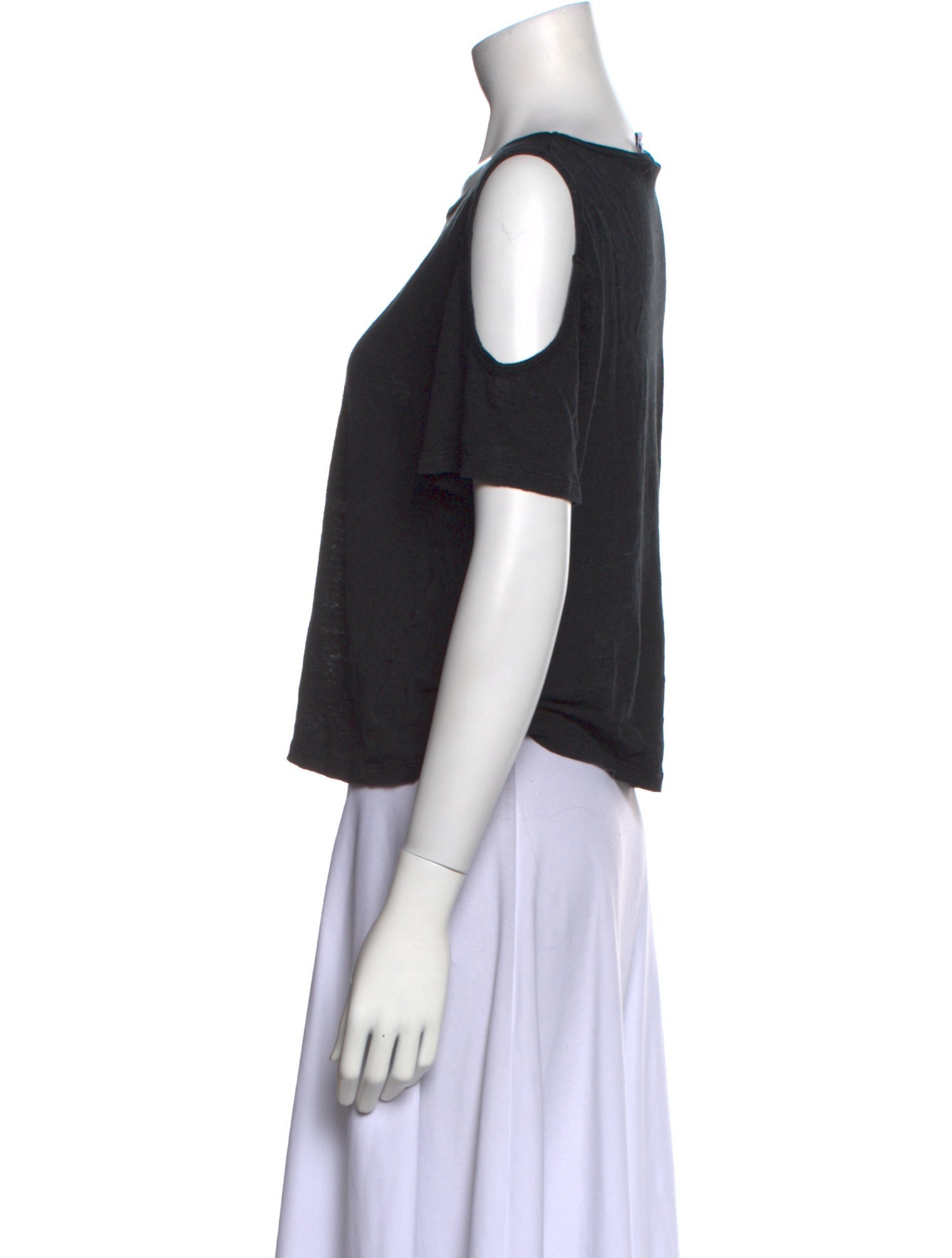 Derek Lam 10 Crosby Linen Scoop Neck T-Shirt