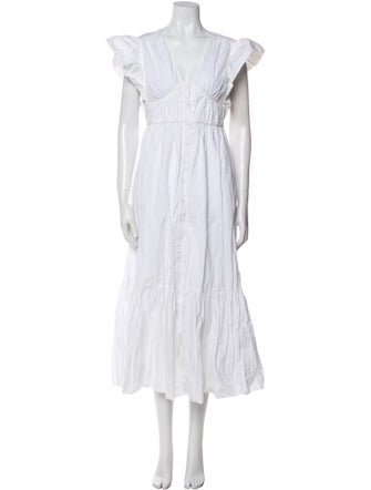 Derek Lam 10 Crosby V-Neck Midi Length Dress