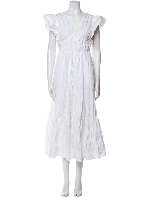 Derek Lam 10 Crosby V-Neck Midi Length Dress