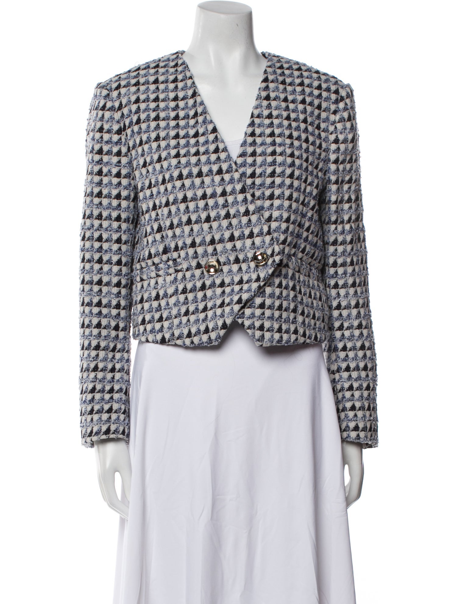 Derek Lam 10 Crosby Tweed Pattern Blazer