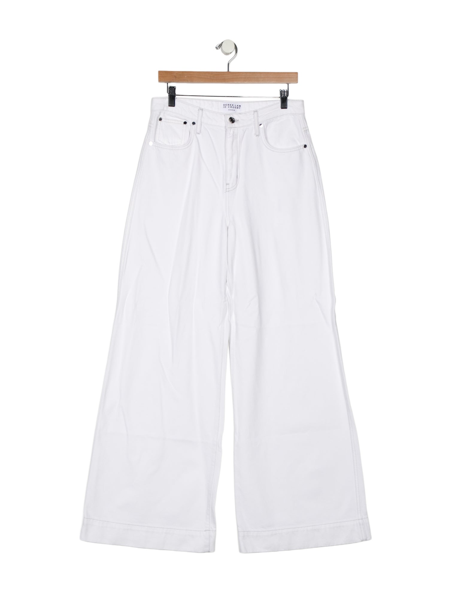 Derek Lam 10 Crosby Mid-Rise Wide Leg Jeans