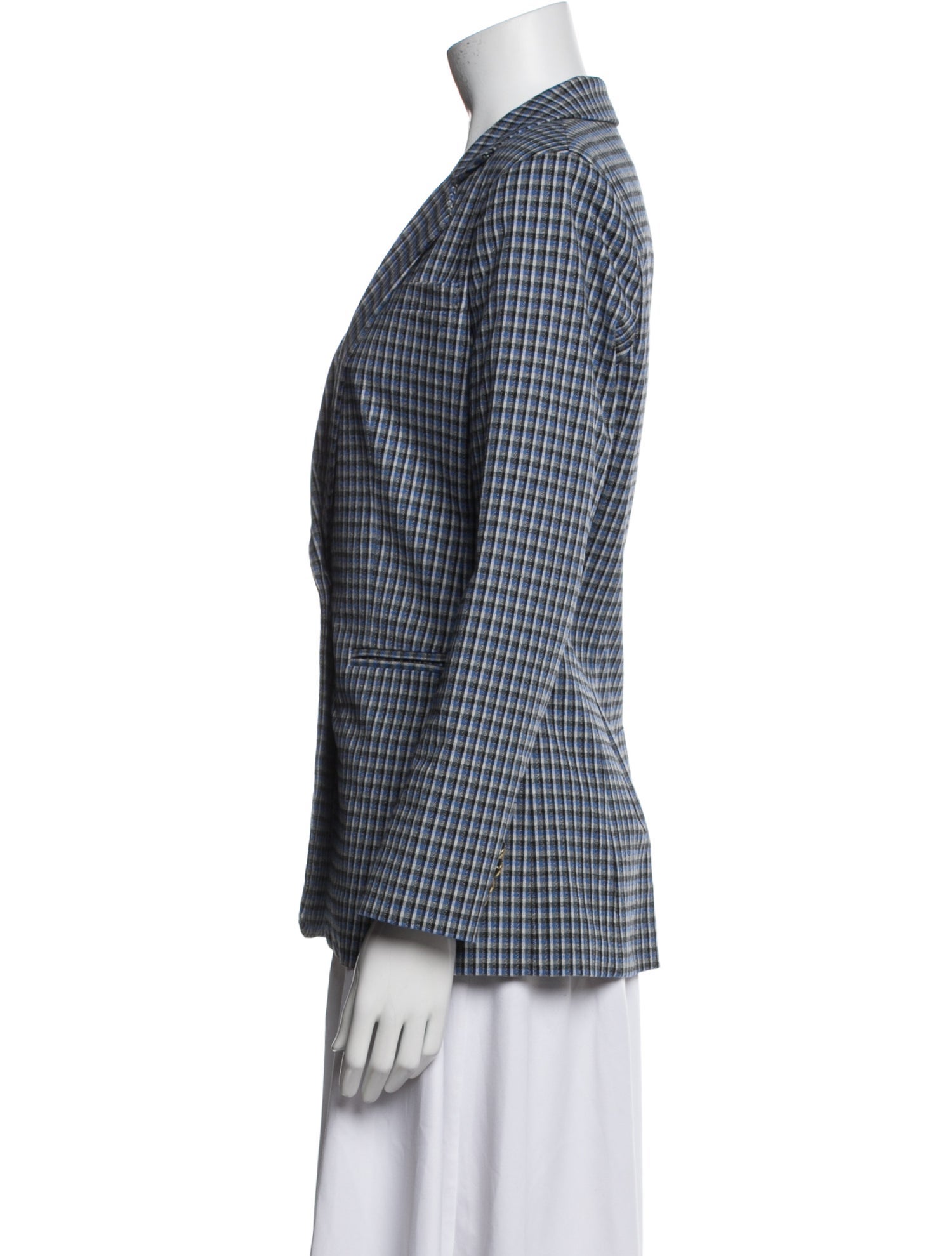 Derek Lam 10 Crosby Plaid Print Blazer