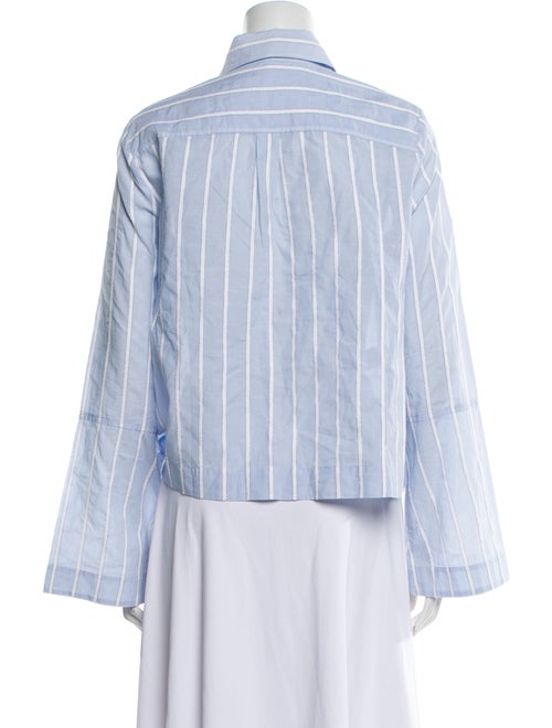 Derek Lam 10 Crosby Striped Long Sleeve Button-Up Top