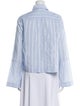 Derek Lam 10 Crosby Striped Long Sleeve Button-Up Top