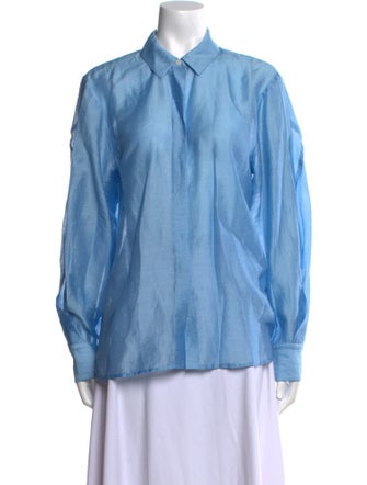 Derek Lam 10 Crosby Long Sleeve Button-Up Top