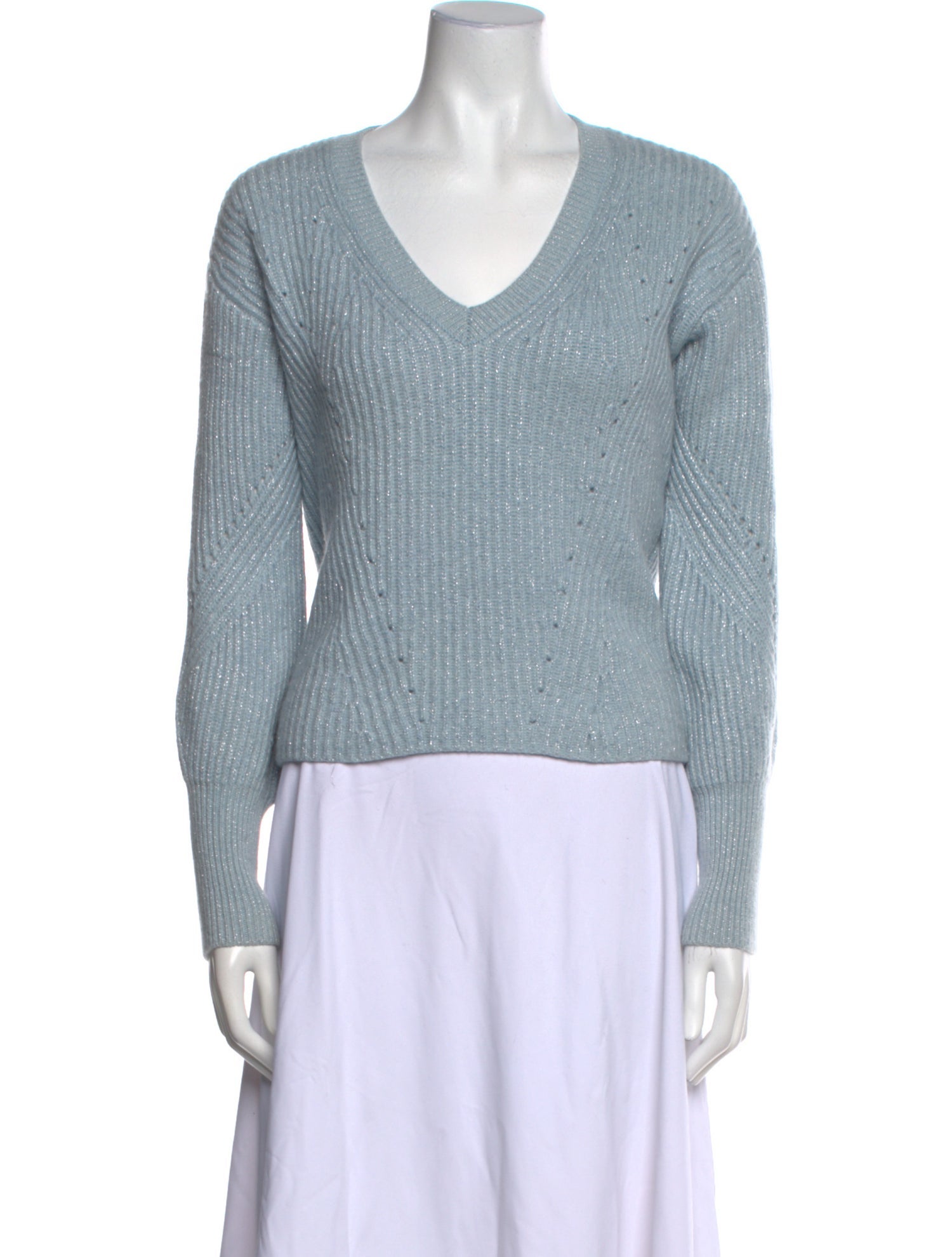 Derek Lam 10 Crosby Merino Wool V-Neck Sweater