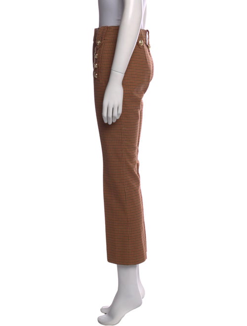 Derek Lam 10 Crosby Plaid Print Straight Leg Pants