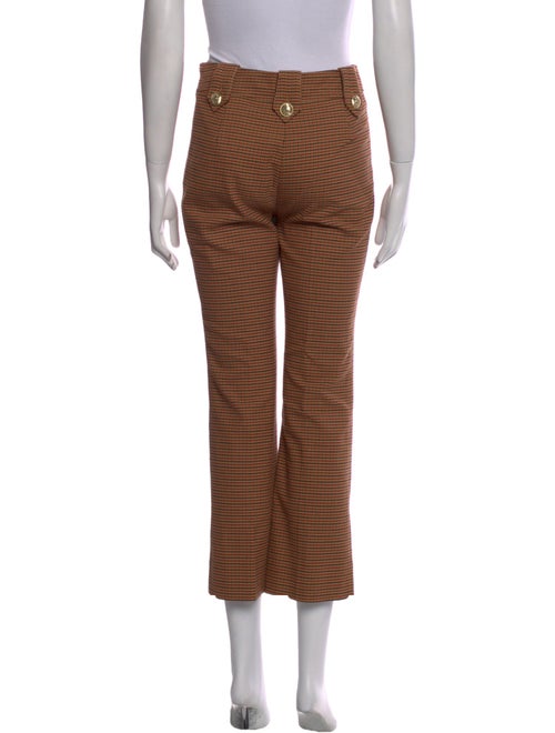 Derek Lam 10 Crosby Plaid Print Straight Leg Pants