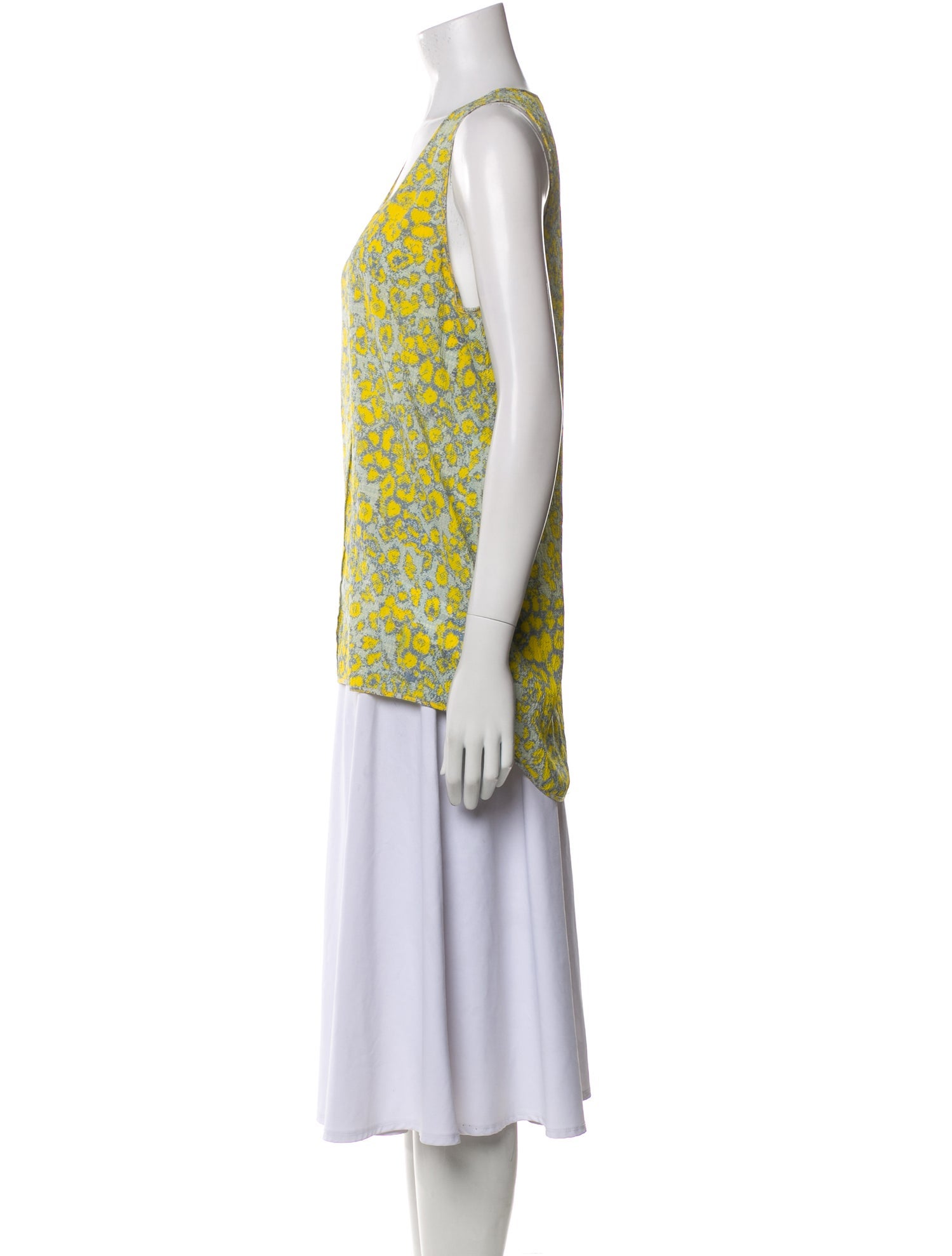 Derek Lam 10 Crosby Silk Animal Print Top