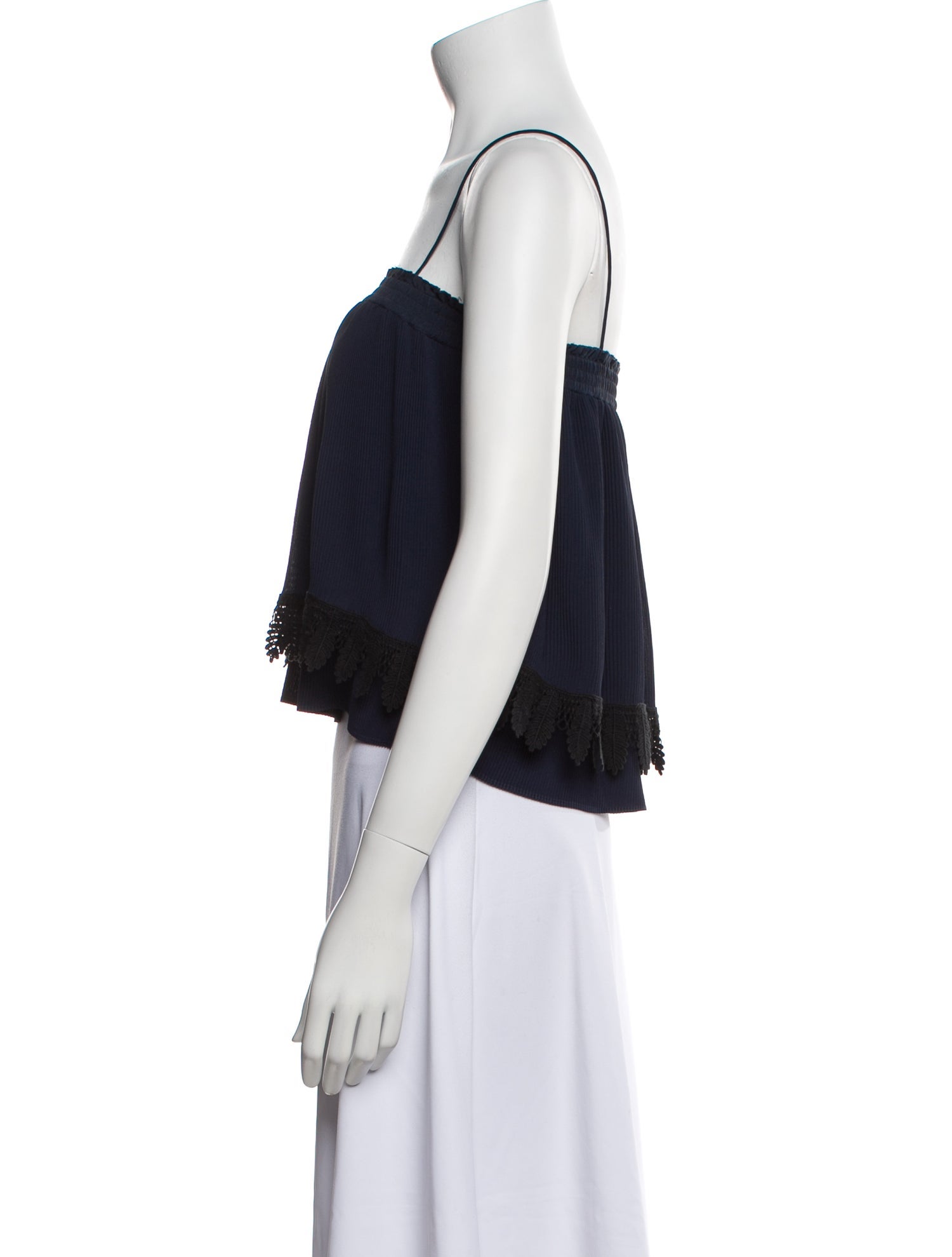 Derek Lam 10 Crosby Square Neckline Sleeveless Crop Top