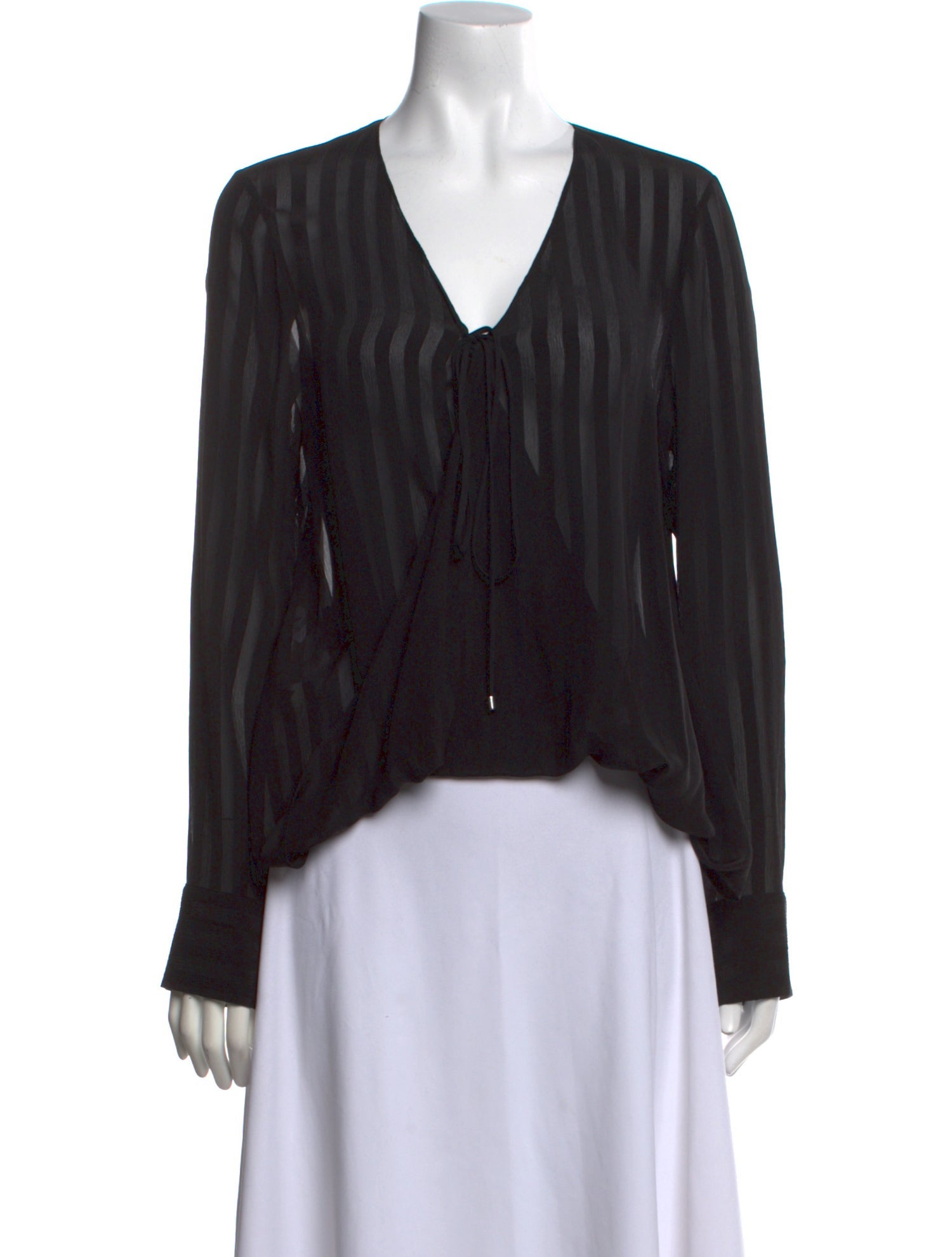 Derek Lam 10 Crosby Silk V-Neck Blouse