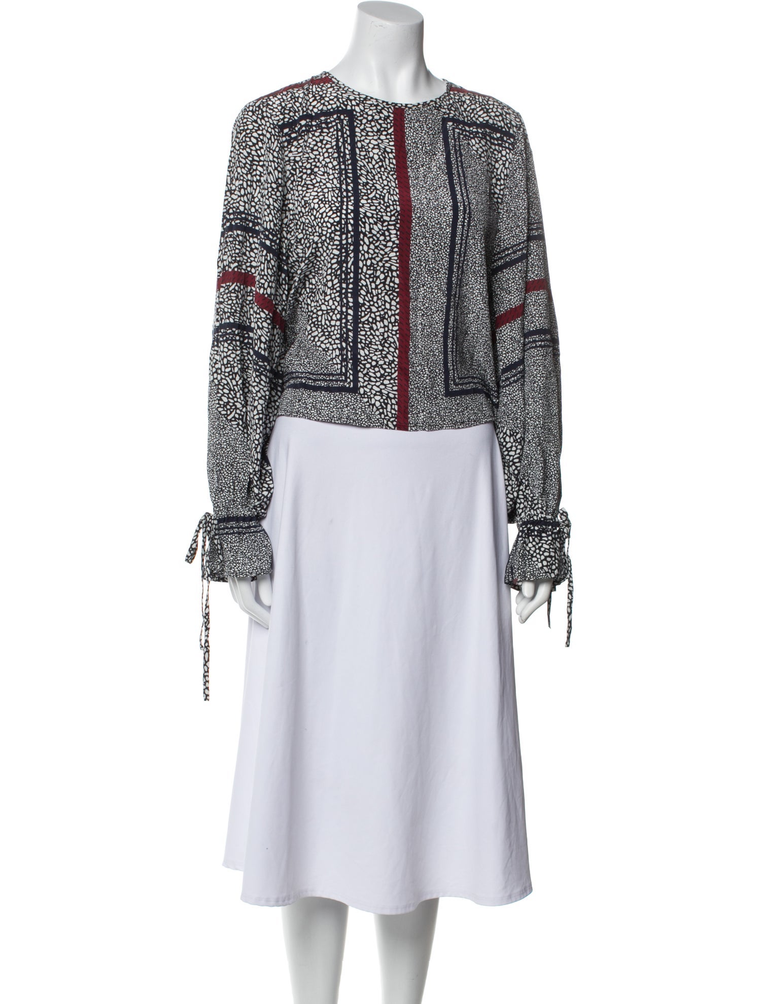 Derek Lam 10 Crosby Silk Printed Blouse