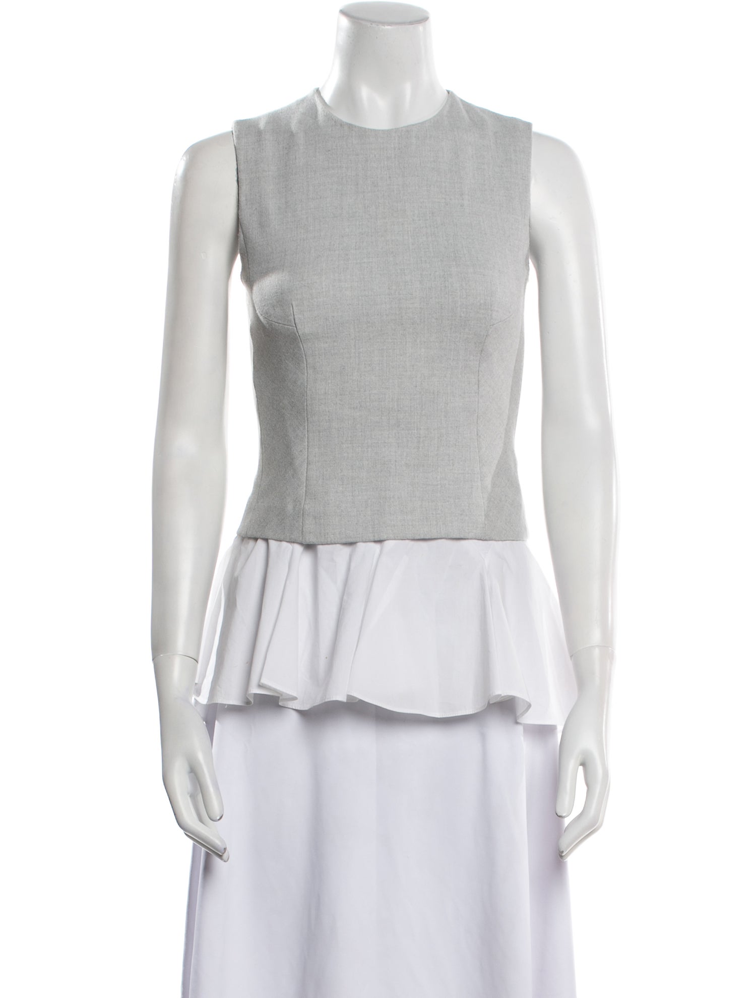 Derek Lam 10 Crosby Crew Neck Sleeveless Top