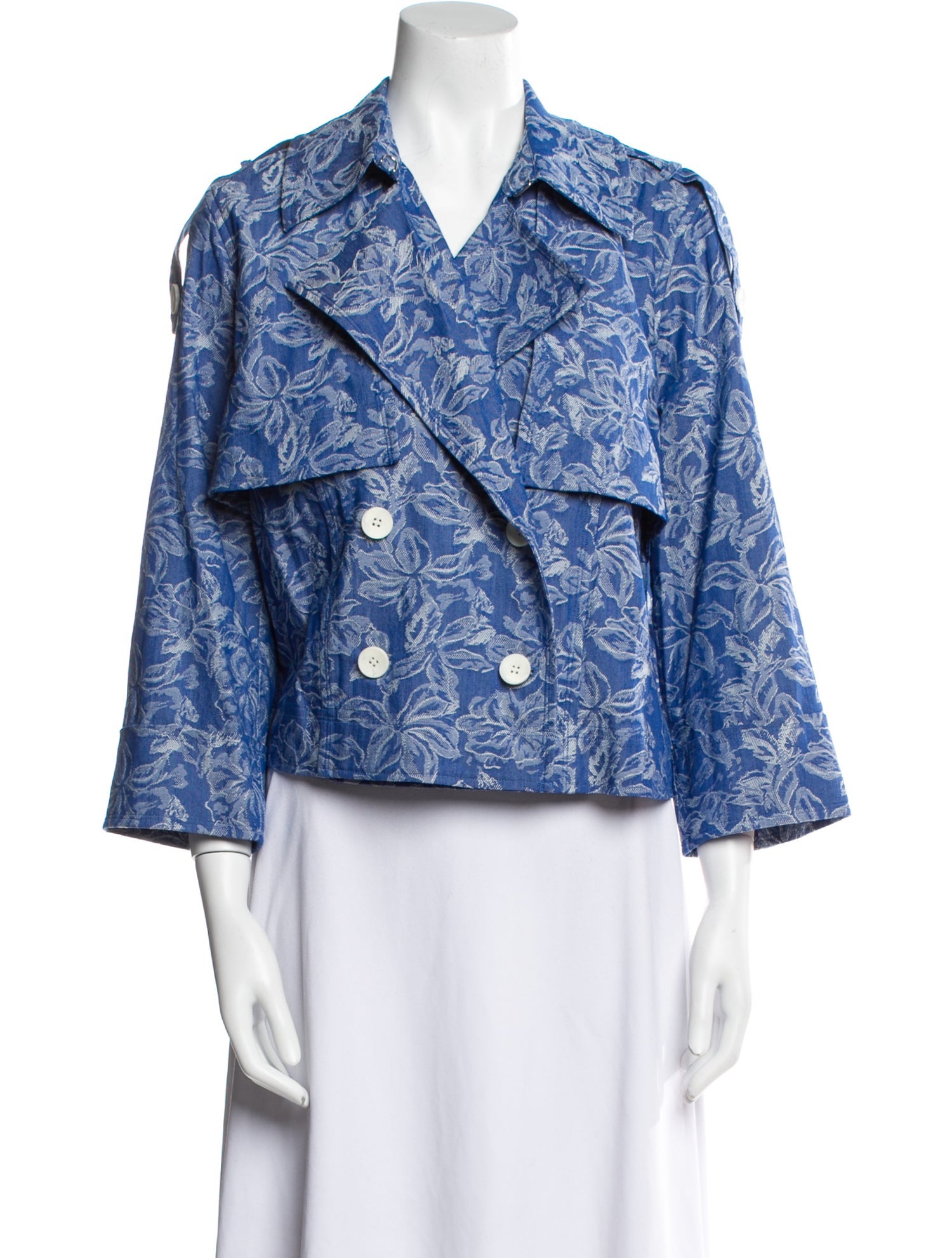 Derek Lam 10 Crosby Floral Print Denim Jacket w/ Tags