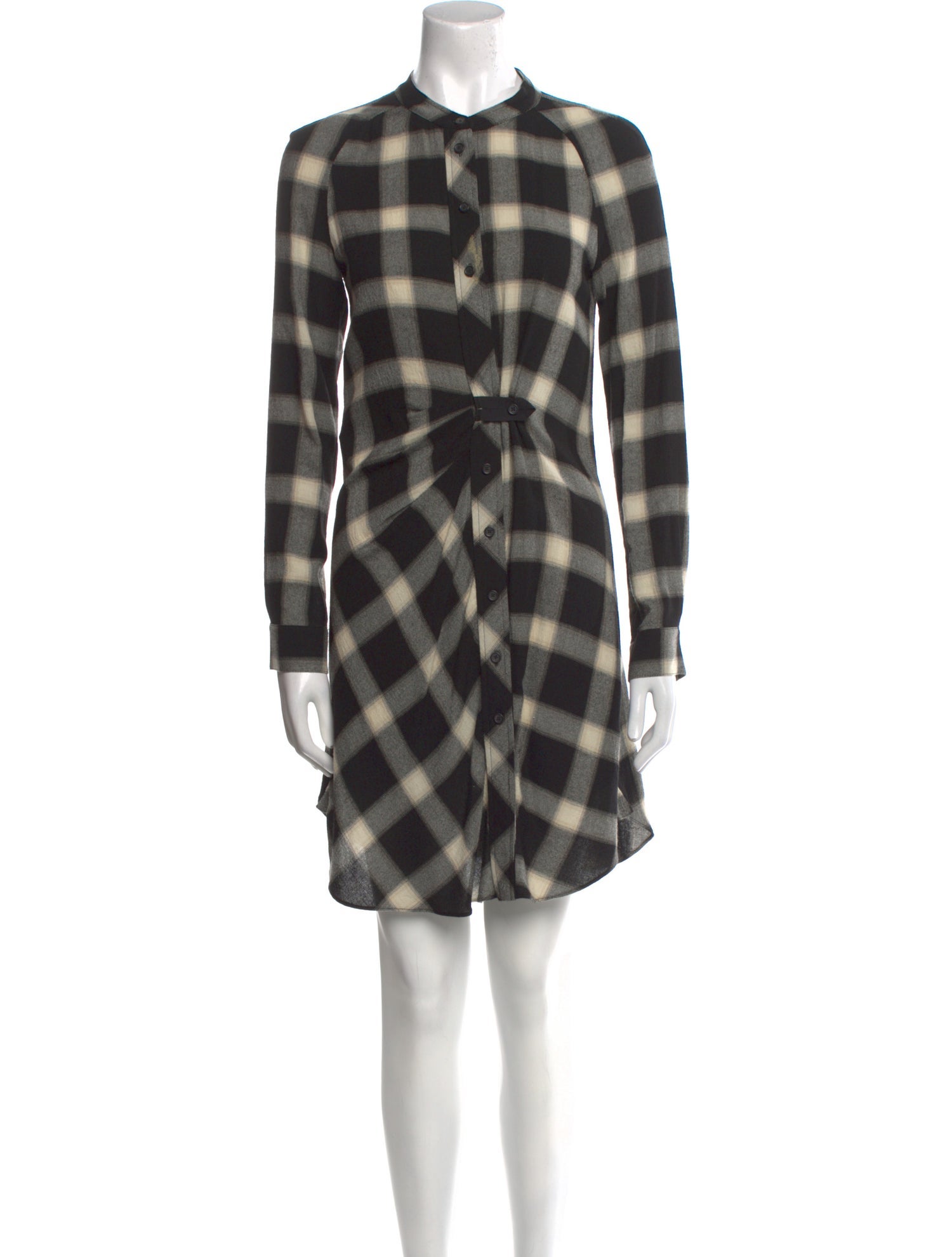 Derek Lam 10 Crosby Plaid Print Mini Dress