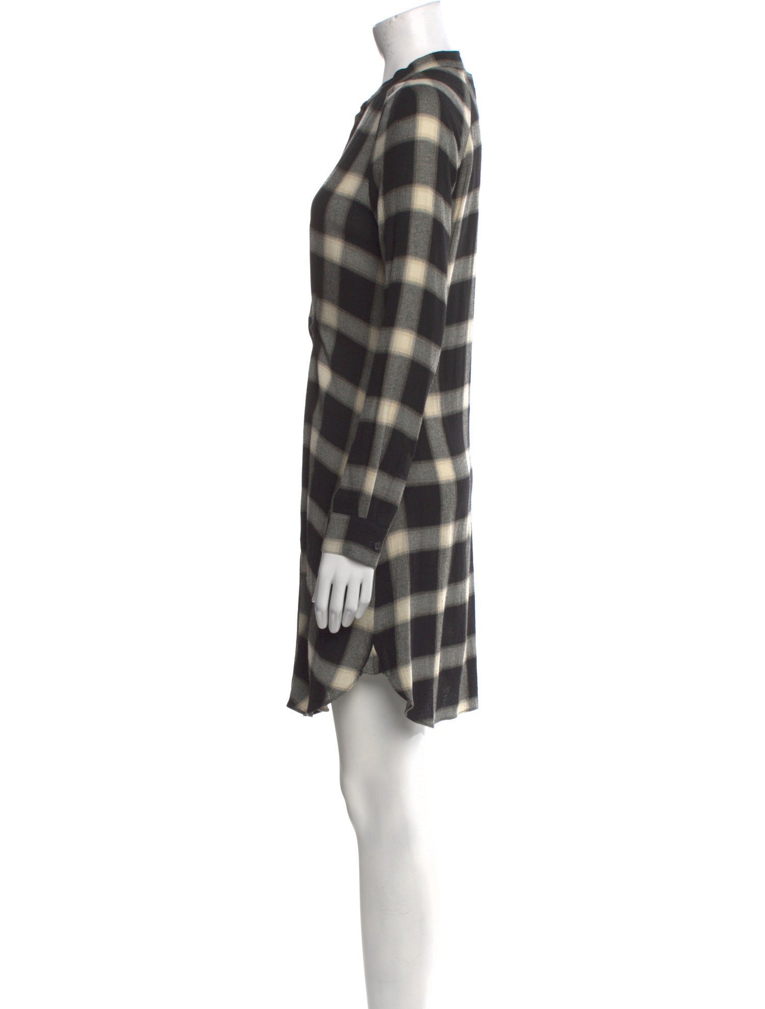 Derek Lam 10 Crosby Plaid Print Mini Dress