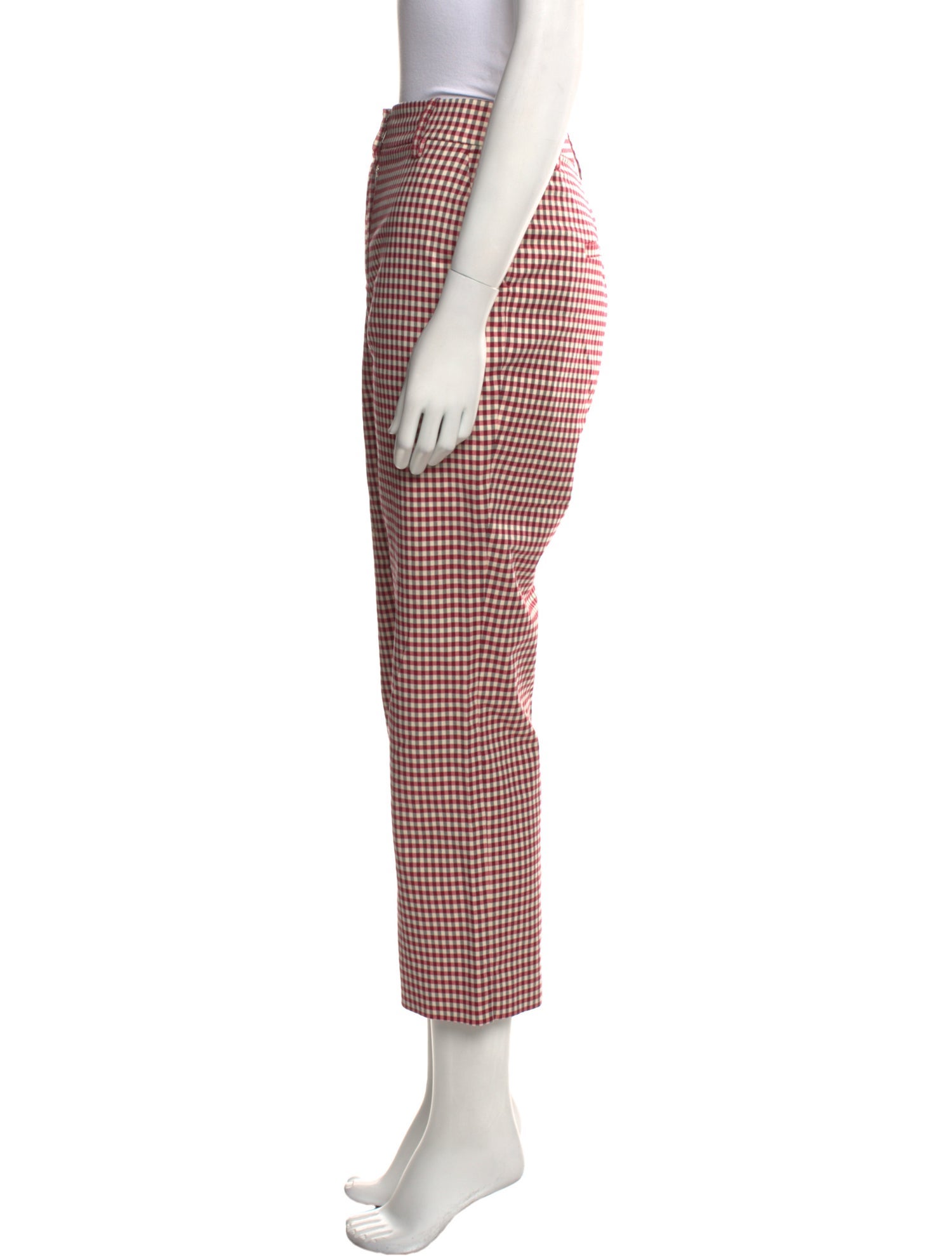 Derek Lam 10 Crosby Plaid Print Straight Leg Pants