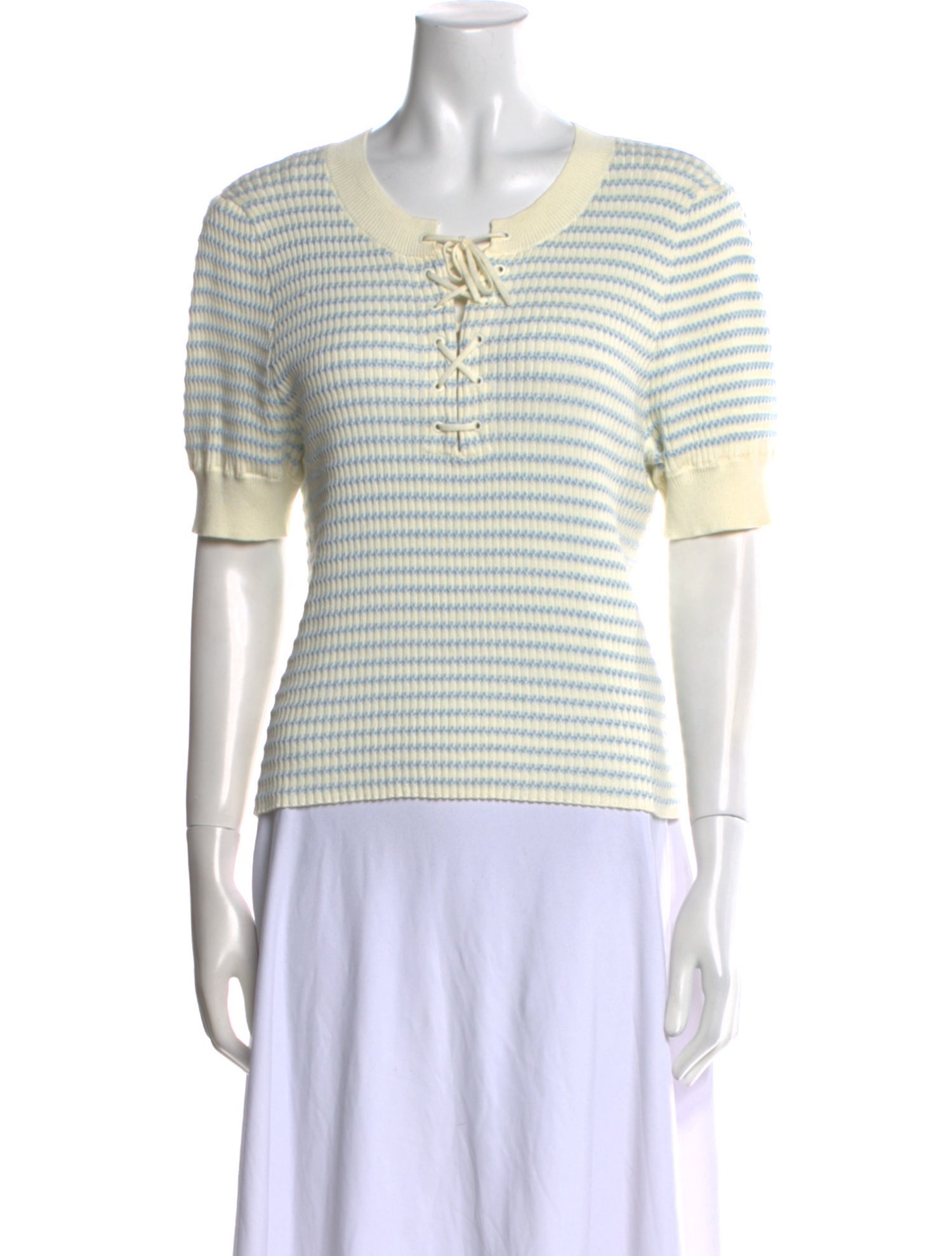 Derek Lam 10 Crosby Striped Scoop Neck Sweater w/ Tags