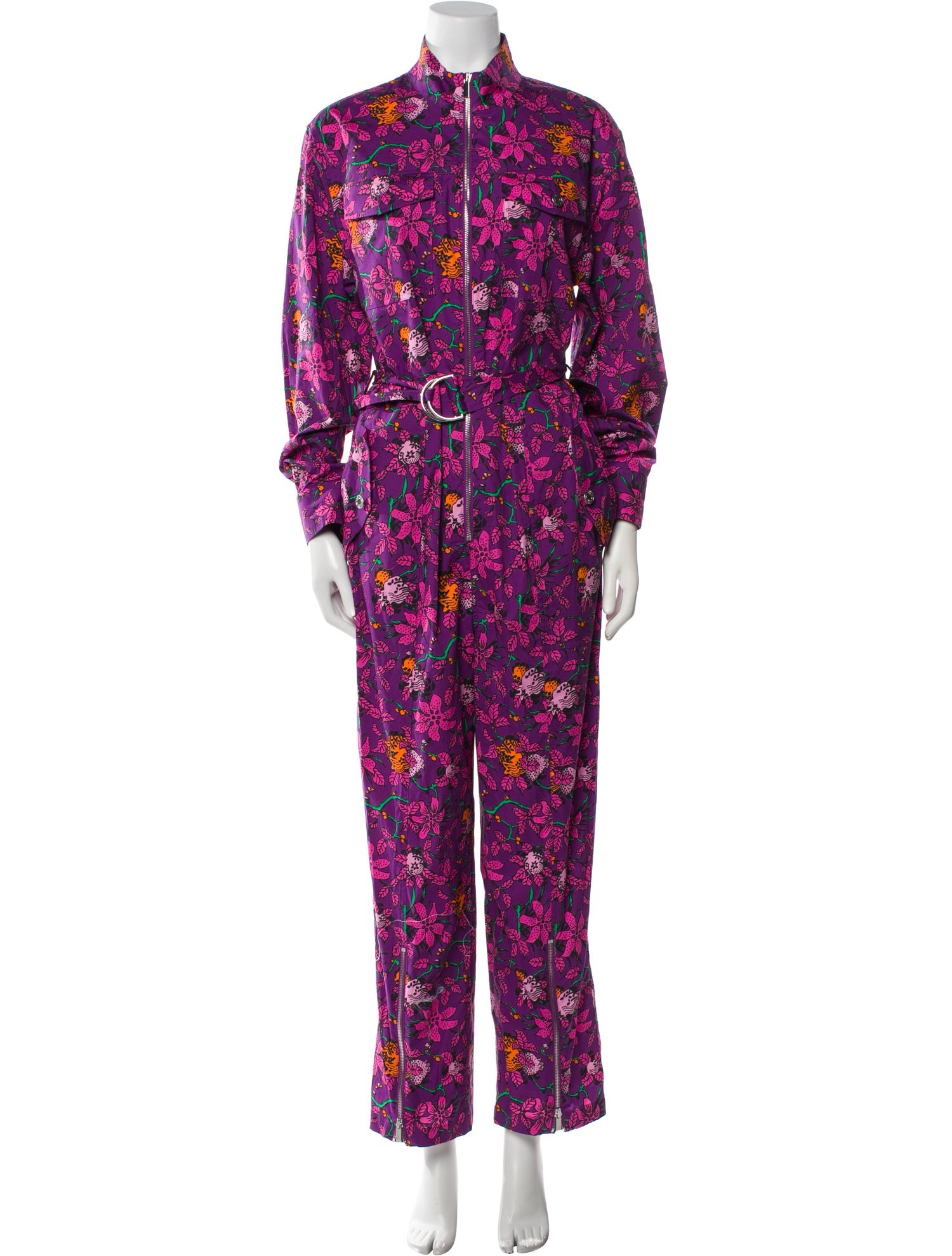 Derek Lam 10 Crosby Floral Print Mock Neck Jumpsuit w/ Tags