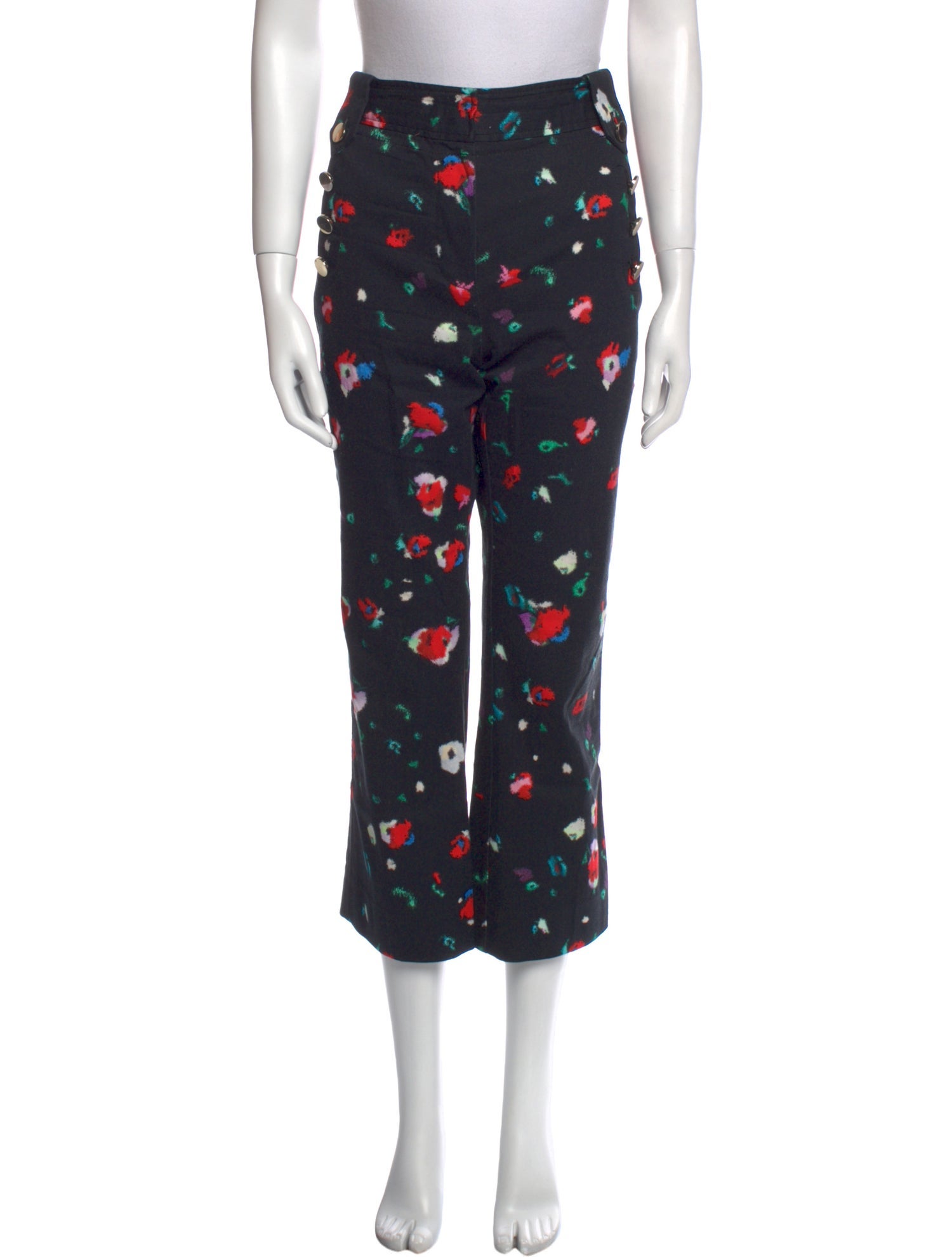 Derek Lam 10 Crosby Floral Print Wide Leg Pants