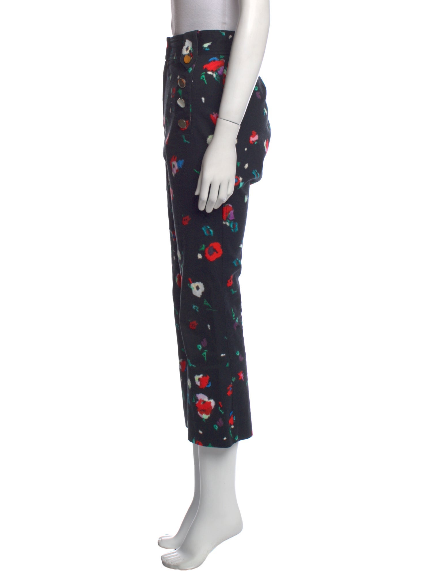 Derek Lam 10 Crosby Floral Print Wide Leg Pants