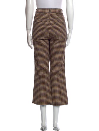 Derek Lam 10 Crosby Plaid Print Wide Leg Pants