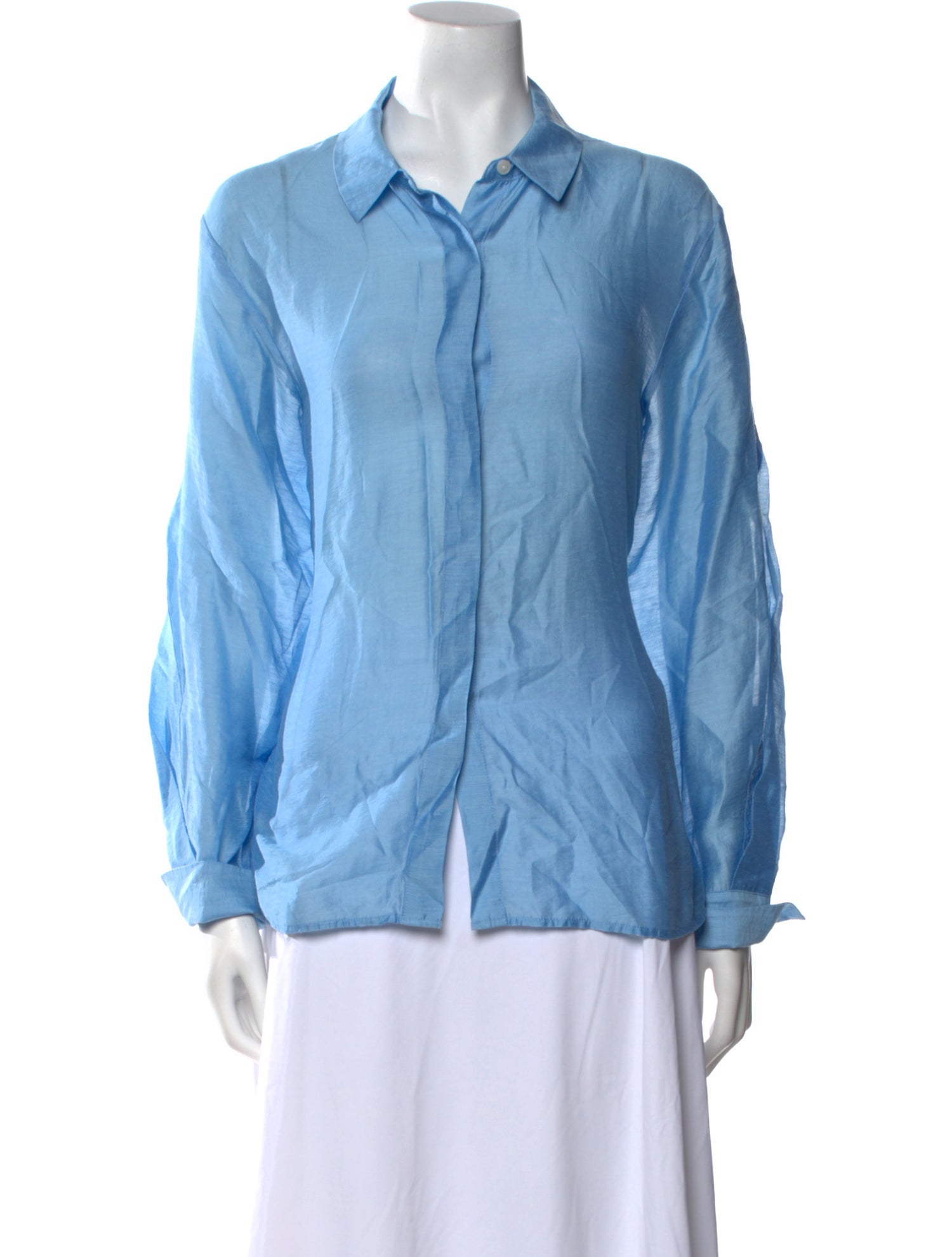 Derek Lam 10 Crosby Long Sleeve Button-Up Top