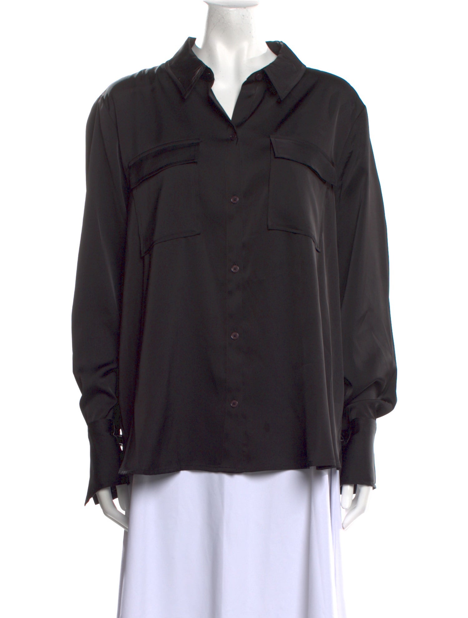 Derek Lam 10 Crosby Long Sleeve Button-Up Top