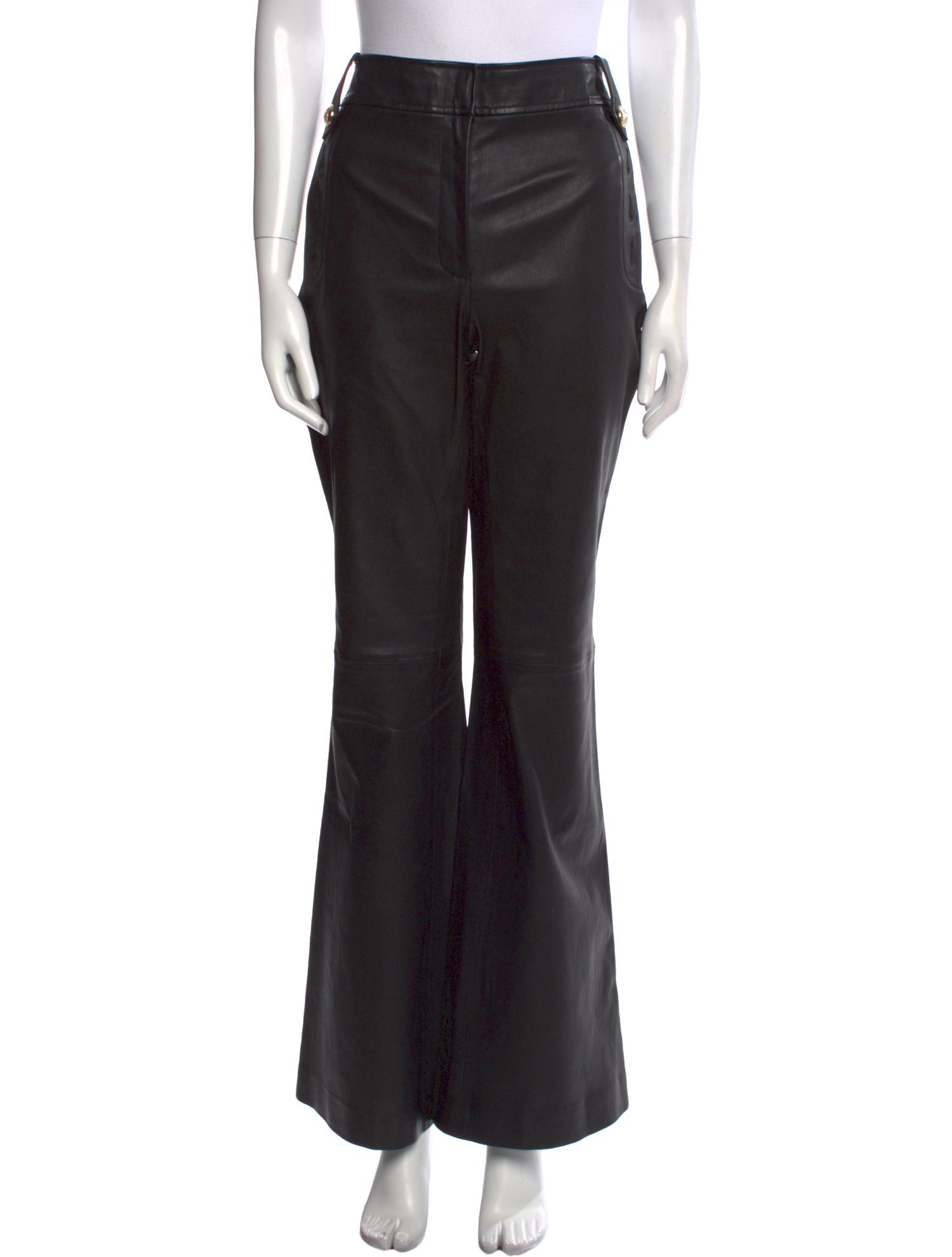 Derek Lam 10 Crosby Lamb Leather Wide Leg Pants w/ Tags