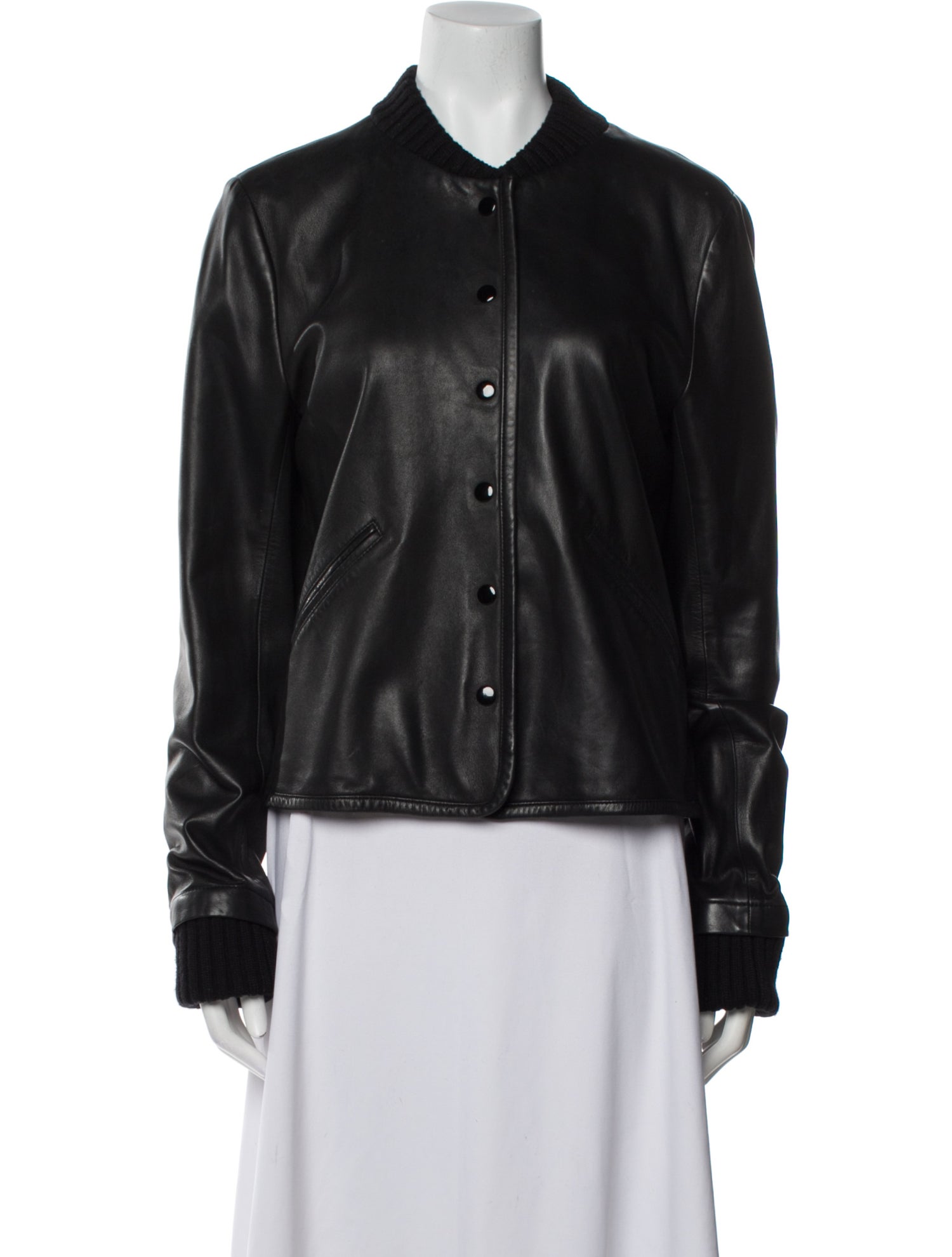 Derek Lam 10 Crosby Leather Bomber Jacket