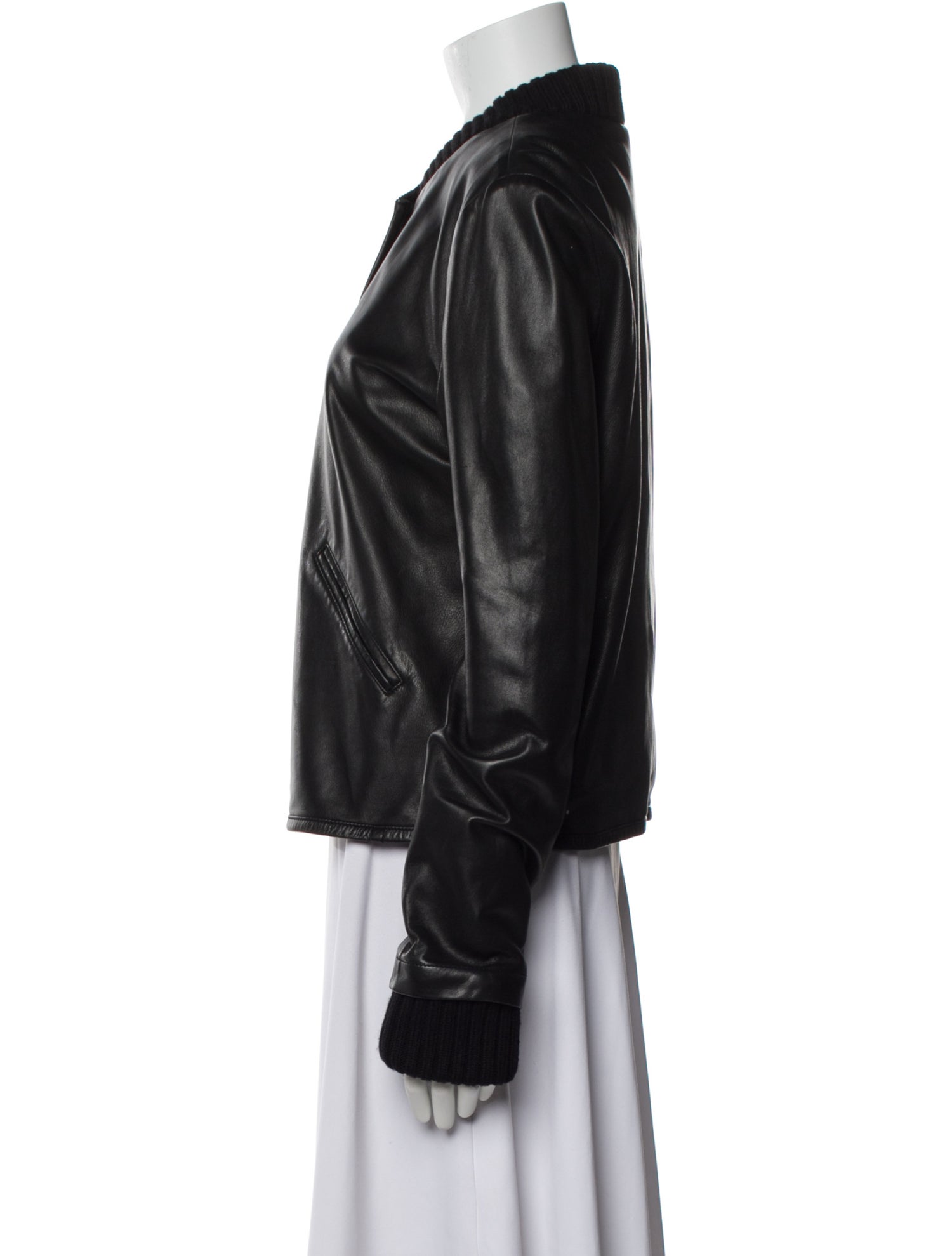 Derek Lam 10 Crosby Leather Bomber Jacket