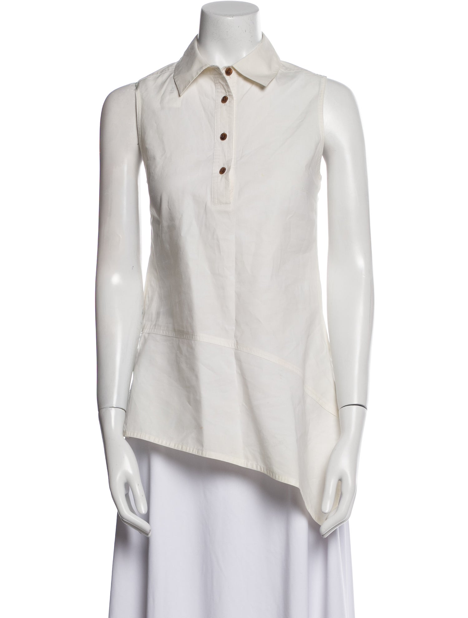 Derek Lam 10 Crosby Sleeveless Button-Up Top
