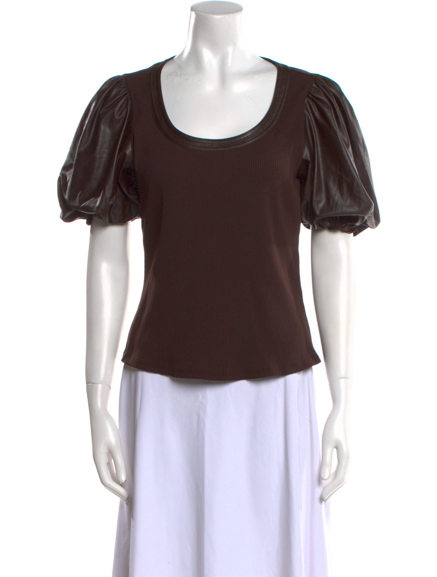 Derek Lam 10 Crosby Scoop Neck Short Sleeve T-Shirt