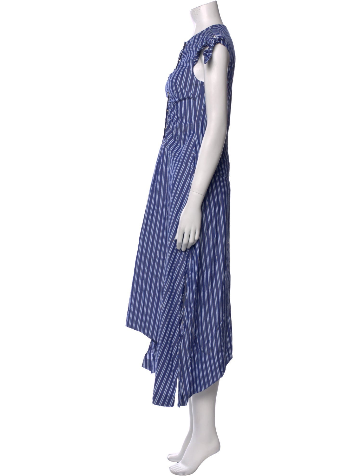 Derek Lam 10 Crosby Striped Midi Length Dress