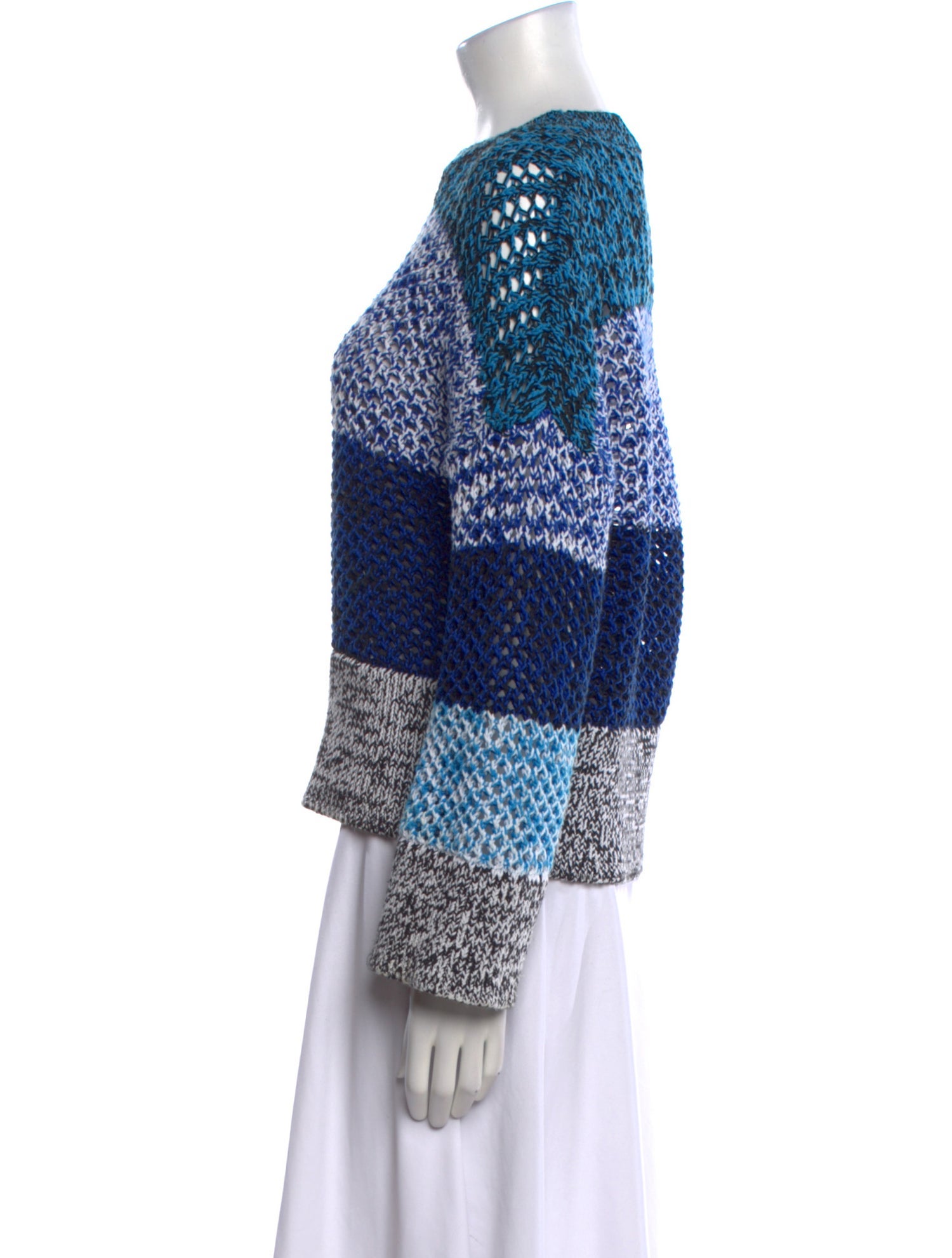 Derek Lam 10 Crosby Striped Mock Neck Sweater